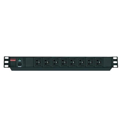 Maruson Power Strip, Rack Mounted, 5-15P, 10 ft. PDU-R1508
